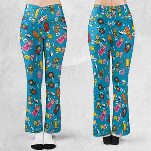 Adventure Time Characters Doodle Flare Leggings