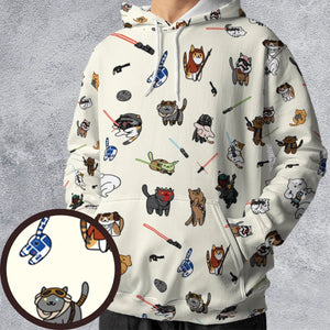 Star Wars Characters As Cats All-over Print Hoodie