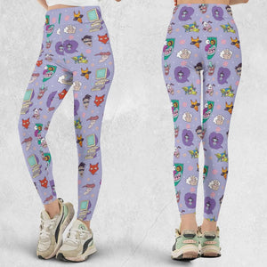 Courage the Cowardly Dog Characters Pattern Legging