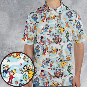 Cereal Favs Large Scale AOP Men/Women Polo Shirt