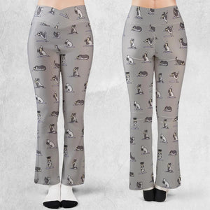 Miniature Schnauzer Yoga Pattern Flare Leggings