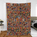 Wrestling Hulk Hogan and Buddies Figures Fleece Blanket