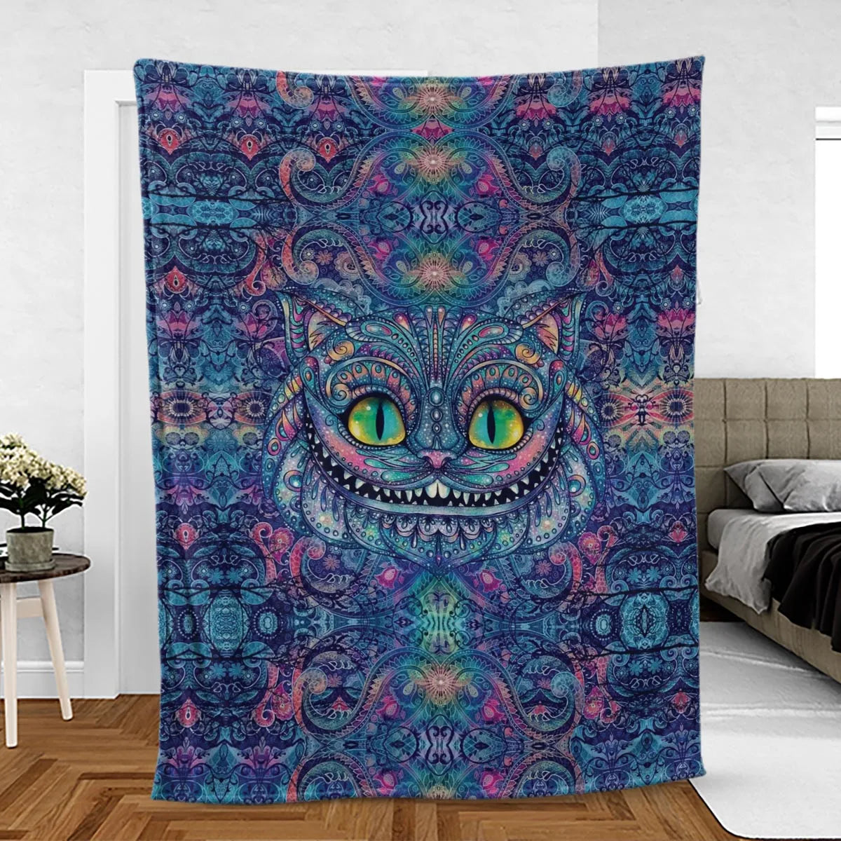 Cheshire Cat Alice In Wonderland Fleece Blanket