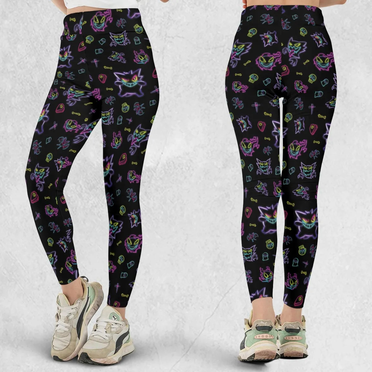 Neon Gastly Haunter Gengar Pokemon Legging