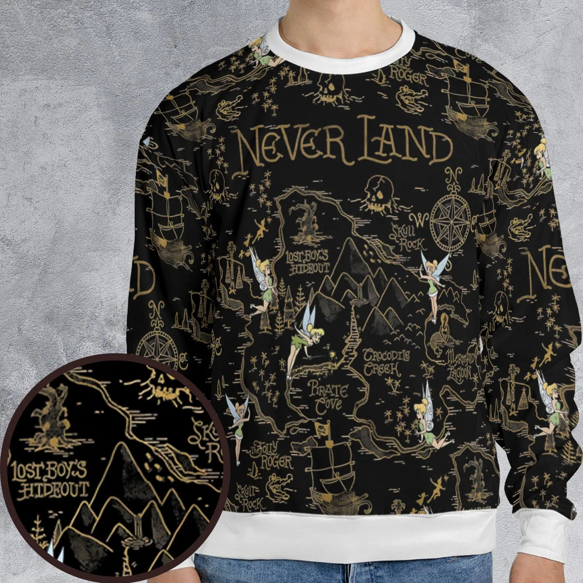Finding Neverland Tinker Bell All-over Print Sweatshirt
