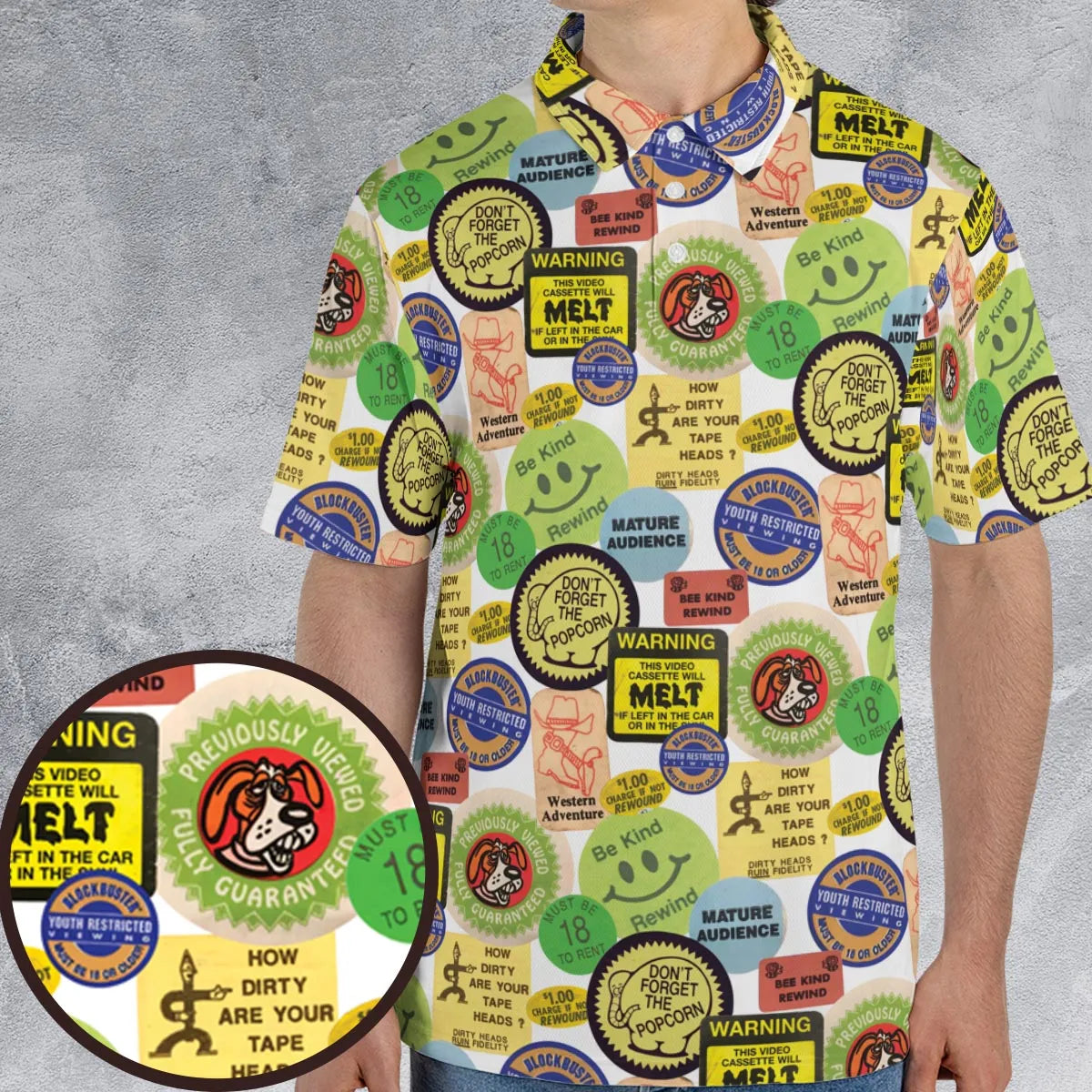 1976 Future Is Here VHS AOP Men/Women Polo Shirt