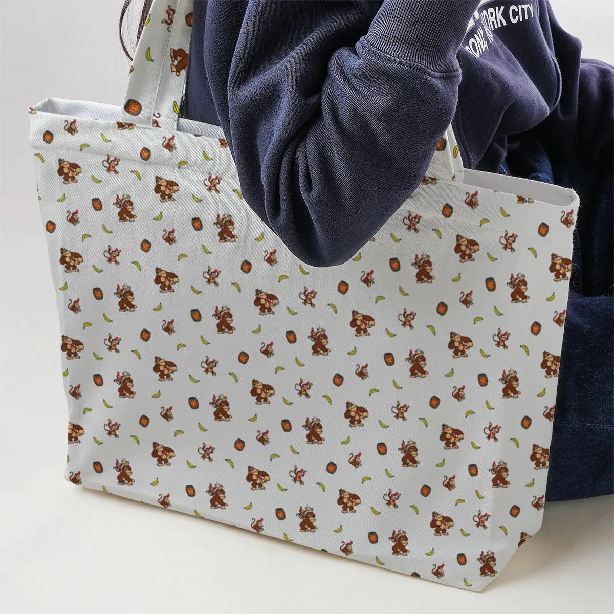 Nintendo Donkey Kong Characters Pattern Large Tote Bag