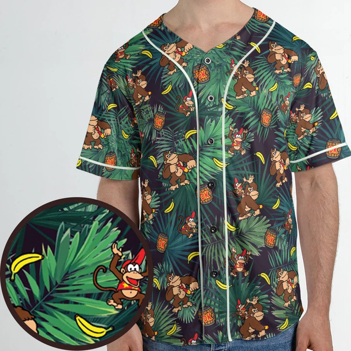 Donkey Kong Nintendo Video Games Unisex Baseball Jersey