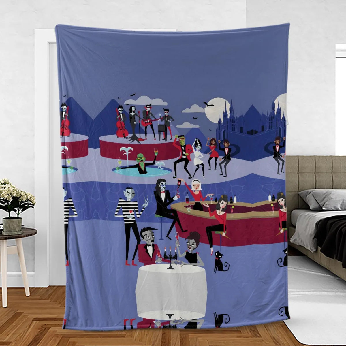 Monster Universal Dance Party Fleece Blanket