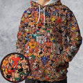 Wrestling Hulk Hogan and Buddies Figures All-over Print Hoodie