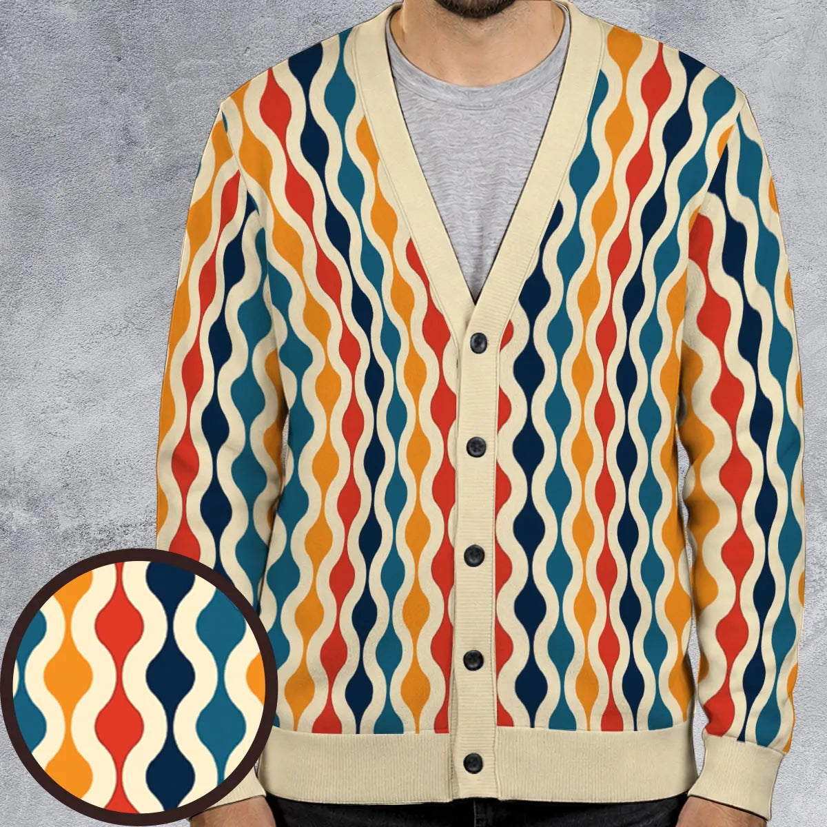Groovy 70's pattern Cardigan