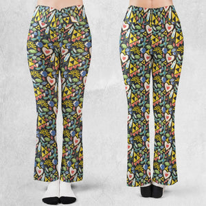 Zelda Theme Items Flare Leggings