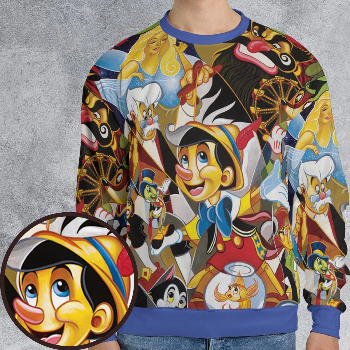 Pinocchio Seamless All-over Print Sweatshirt
