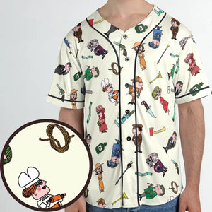 Clue Board Game Characters Unisex Baseball Jersey