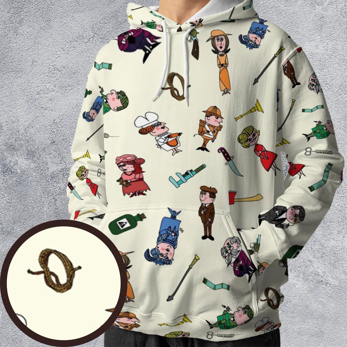 Clue Board Game Characters All-over Print Hoodie
