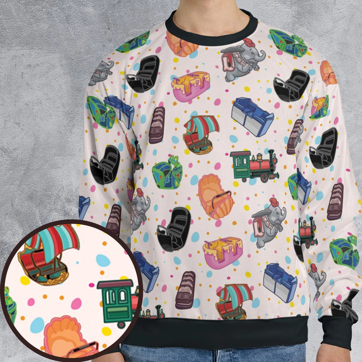 Sit In These All-over Print Sweatshirt