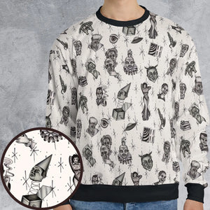 The Twilight Zone Characters Pattern All-over Print Sweatshirt