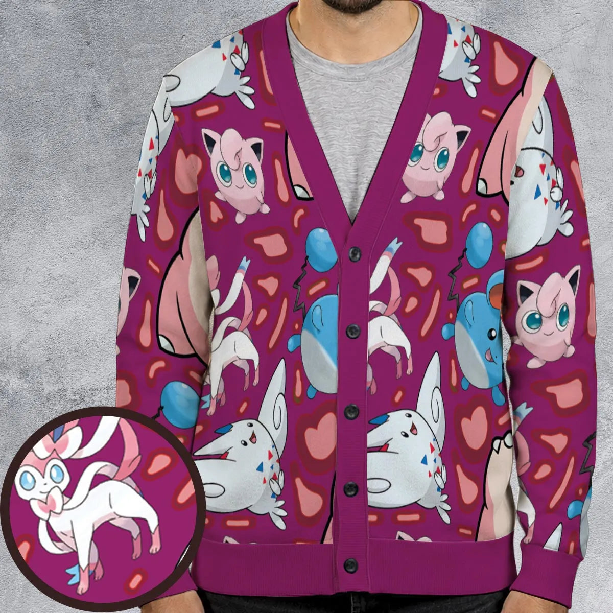 Fairy Type Pokemon Cardigan