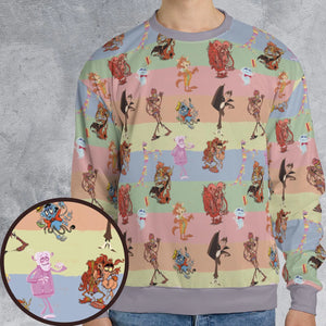 Spooky Monster Mash Cereal Monster All-over Print Sweatshirt