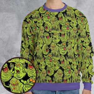Funny Slimer Ghostbusters All-over Print Sweatshirt