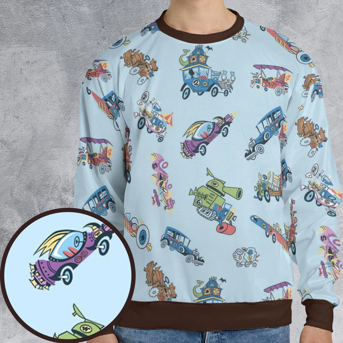 W is for Wacky Races All-over Print Sweatshirt
