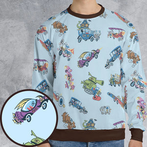 W is for Wacky Races All-over Print Sweatshirt