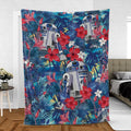 Summer Vacation R2 D2 Tropical Fleece Blanket