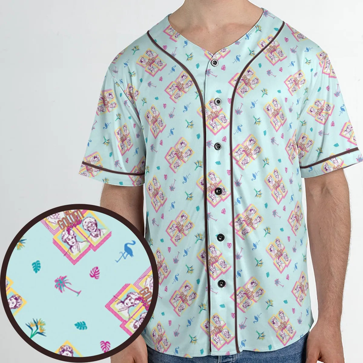 Golden Girls Patterned Unisex Baseball Jersey