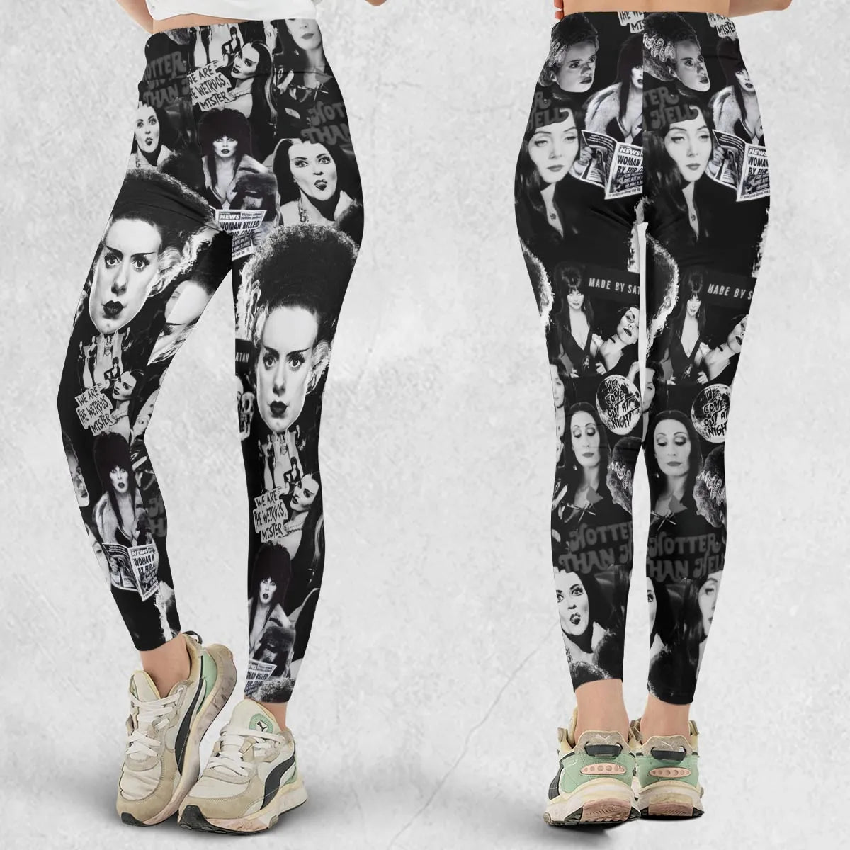 Horror Ladies Slay Collage Classic Horror Movies Legging