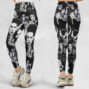 Horror Ladies Slay Collage Classic Horror Movies Legging