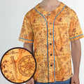 Vintage Adventure Map Indiana Jones Unisex Baseball Jersey
