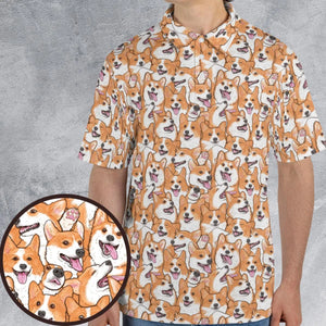 That's a lot of Corgi AOP Men/Women Polo Shirt