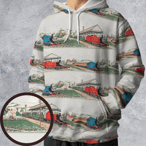 Vintage Thomas & James All-over Print Hoodie