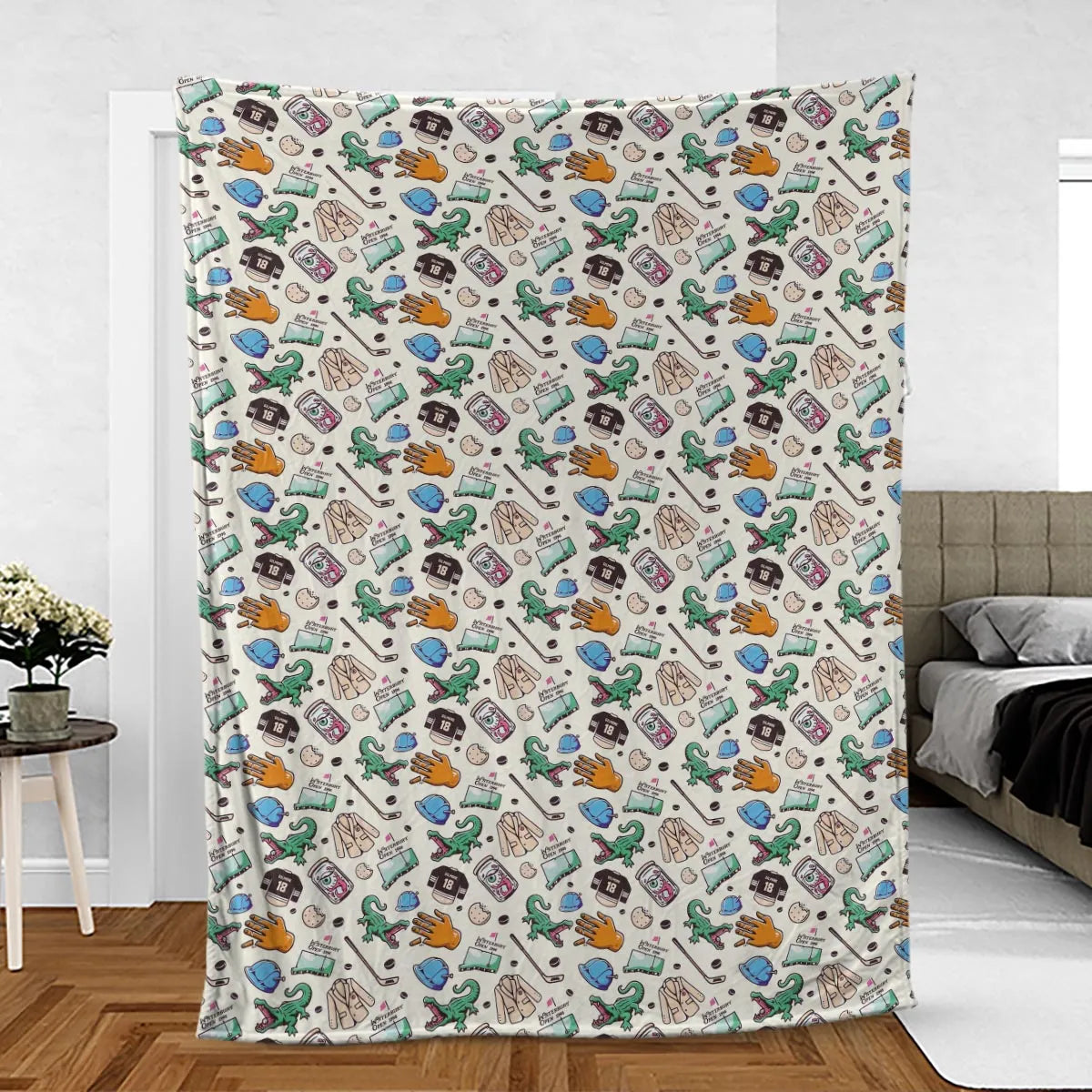 Happy Gilmore Pattern Fleece Blanket