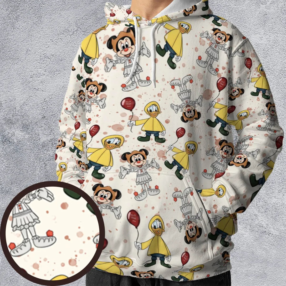 Mouse Clown All-over Print Hoodie