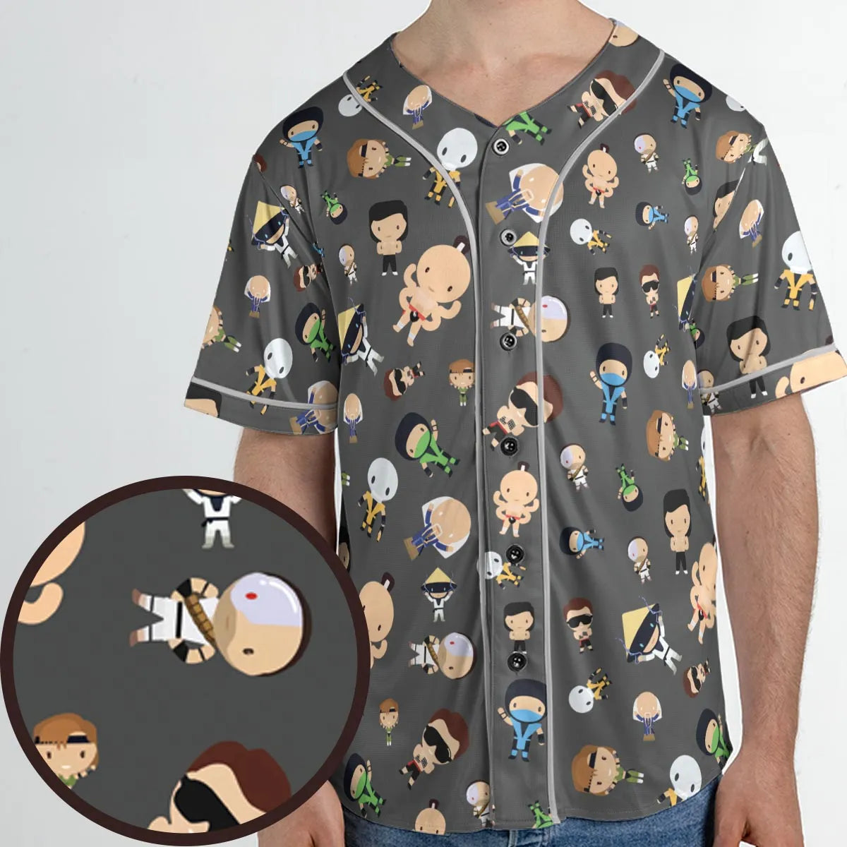 Finish Him Mortal Kombat Unisex Baseball Jersey