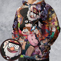 Gravity Falls Characters Pattern All-over Print Hoodie
