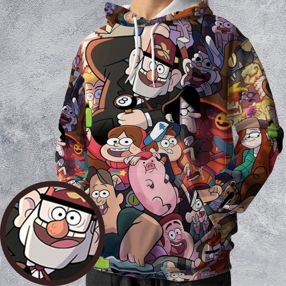 Gravity Falls Characters Pattern All-over Print Hoodie
