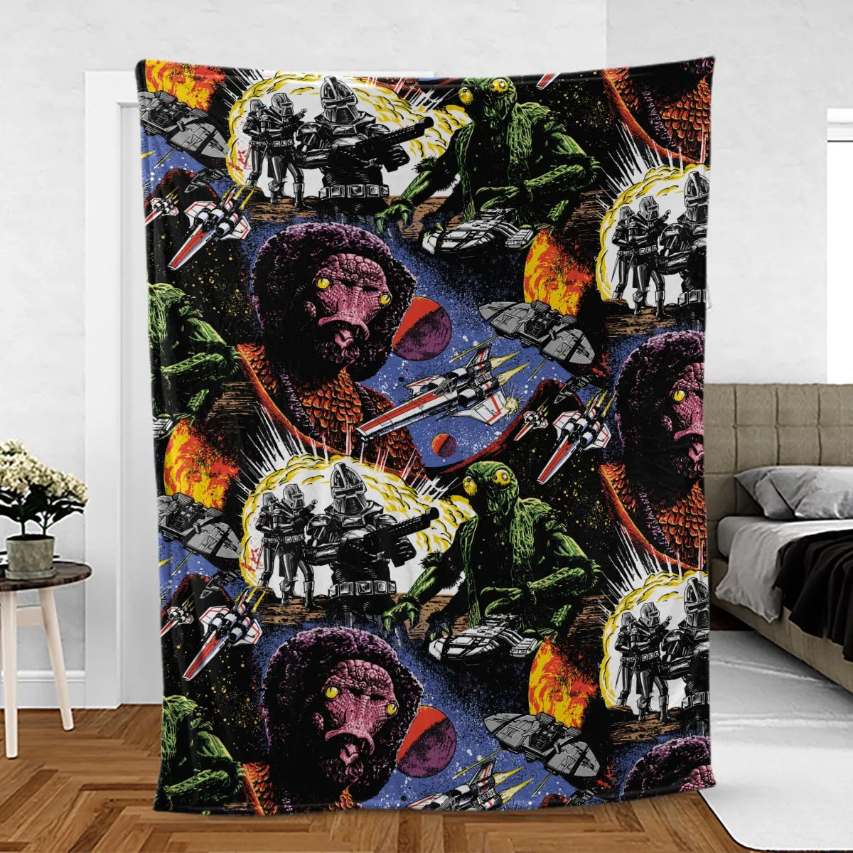 Galactic War Battlestar Galactica Fleece Blanket