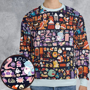 Mario Colors Super Mario All-over Print Sweatshirt