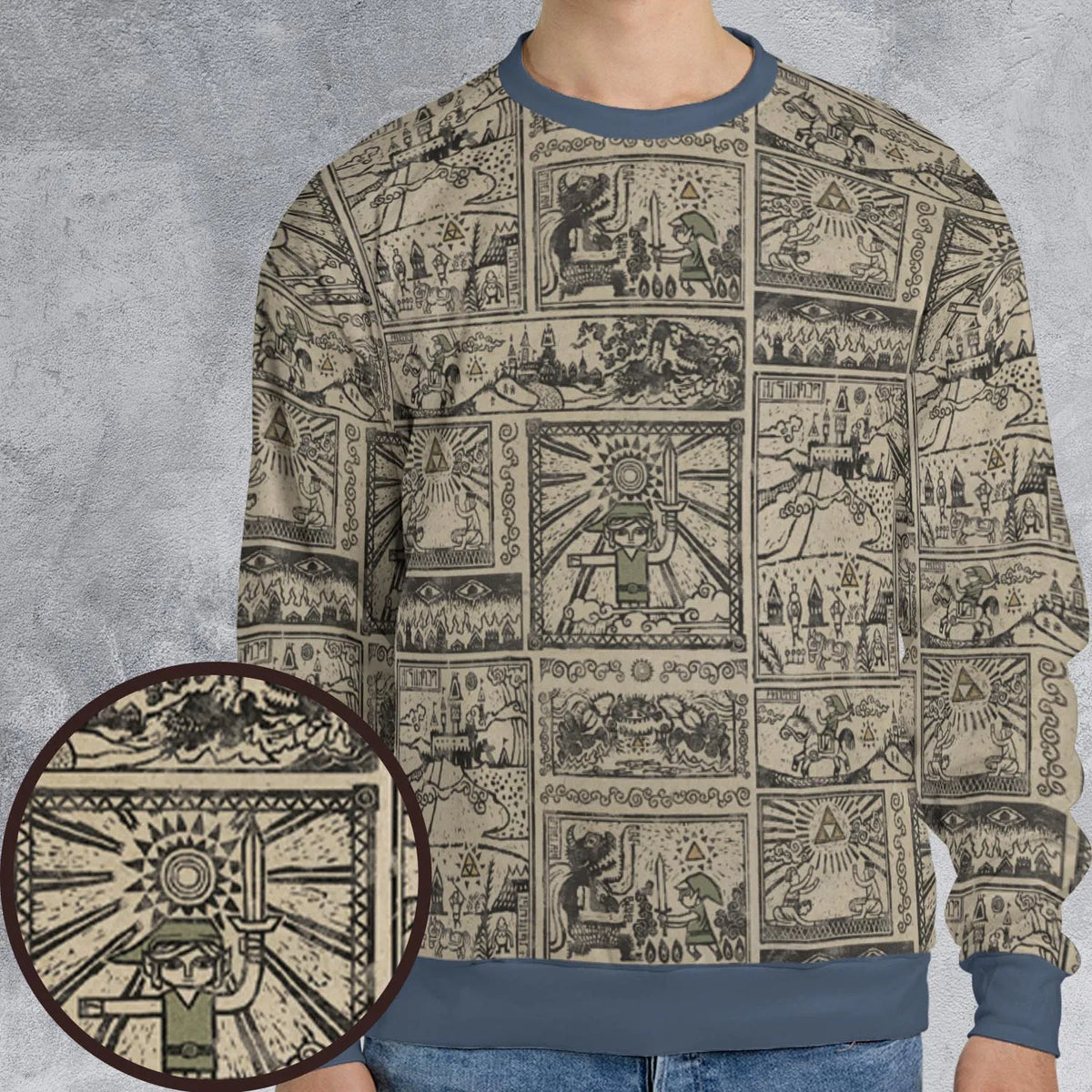 Zelda Story Of The Hero Time Legend All-over Print Sweatshirt