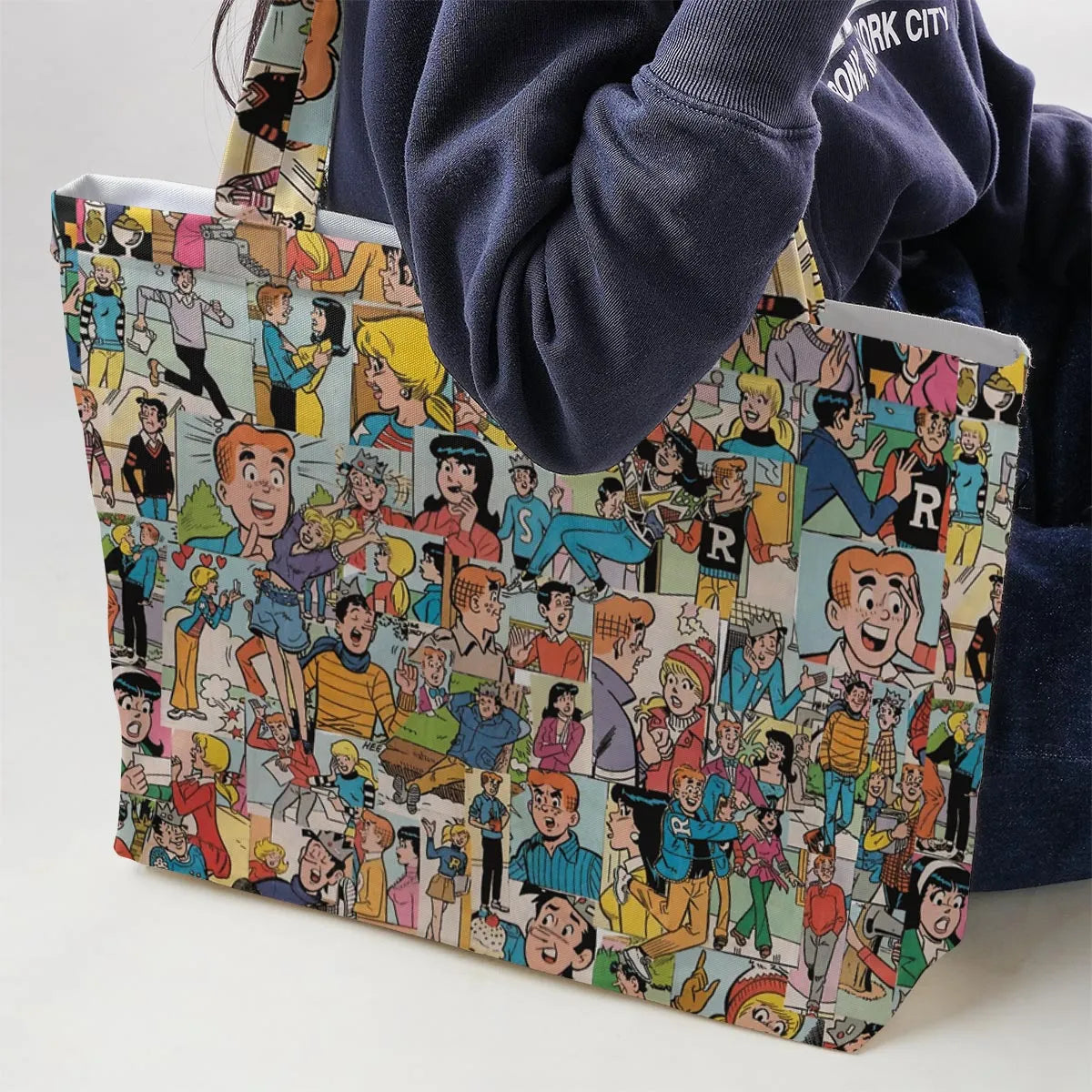 Archie Comics Characters Collage Large Tote Bag