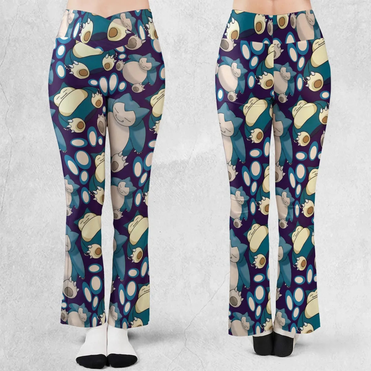 Snorlax Pokemon Flare Leggings