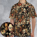 Horror Movie Characters Halloween Pattern AOP Men/Women Polo Shirt