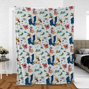Sword in the Stone Pattern Fleece Blanket