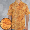 Vintage Adventure Map Indiana Jones AOP Men/Women Polo Shirt