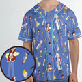 B2tf Cartoon Characters Seamless Unisex Baseball Jersey