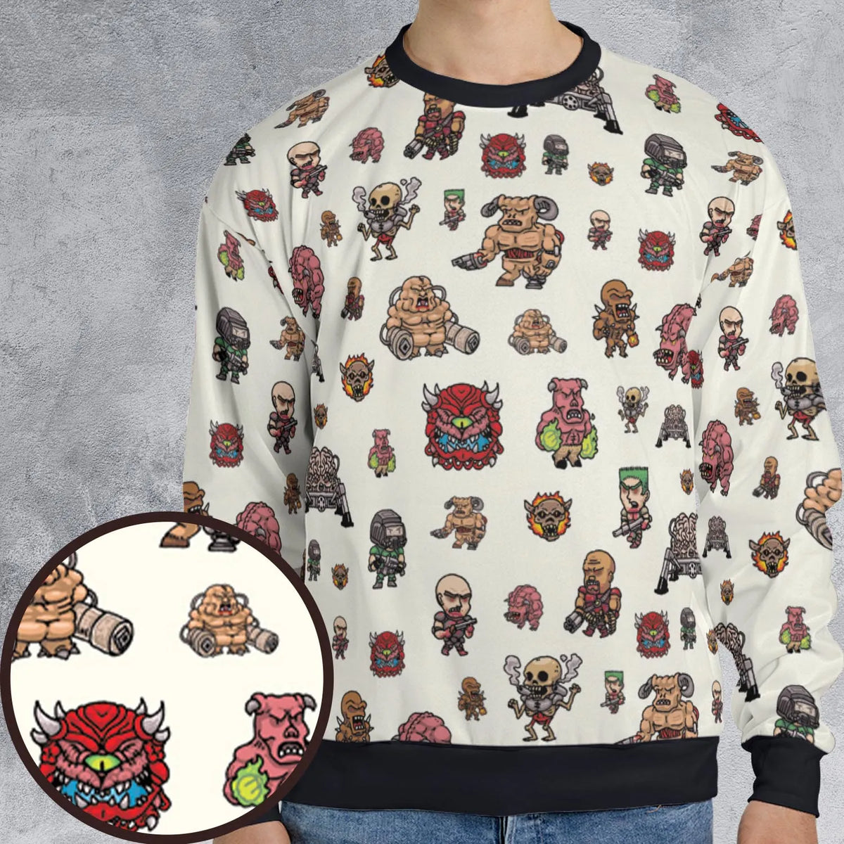 Doom Chibi Characters All-over Print Sweatshirt
