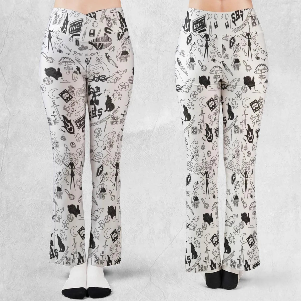 Buffy The Vampire Slayer Pattern Flare Leggings