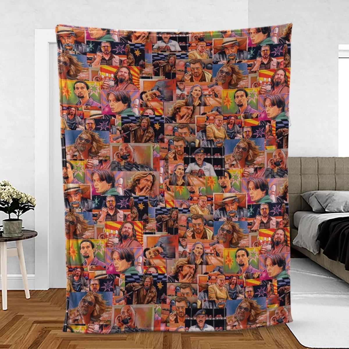 The Big Lebowski Painting Pattern Fleece Blanket